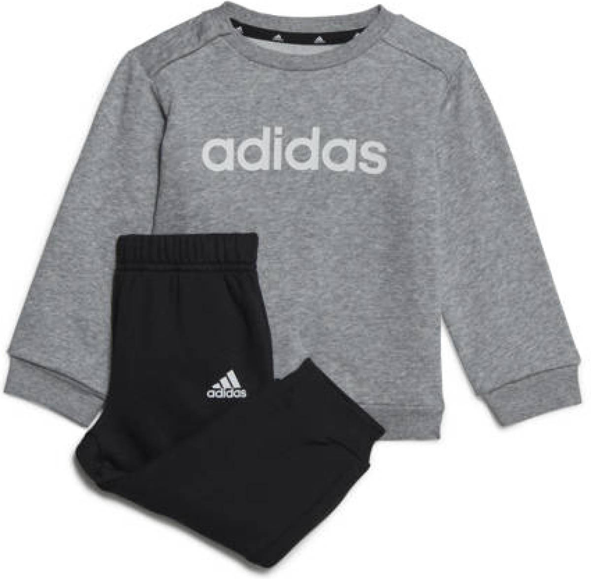 adidas Sportswear joggingpak grijs melange/zwart