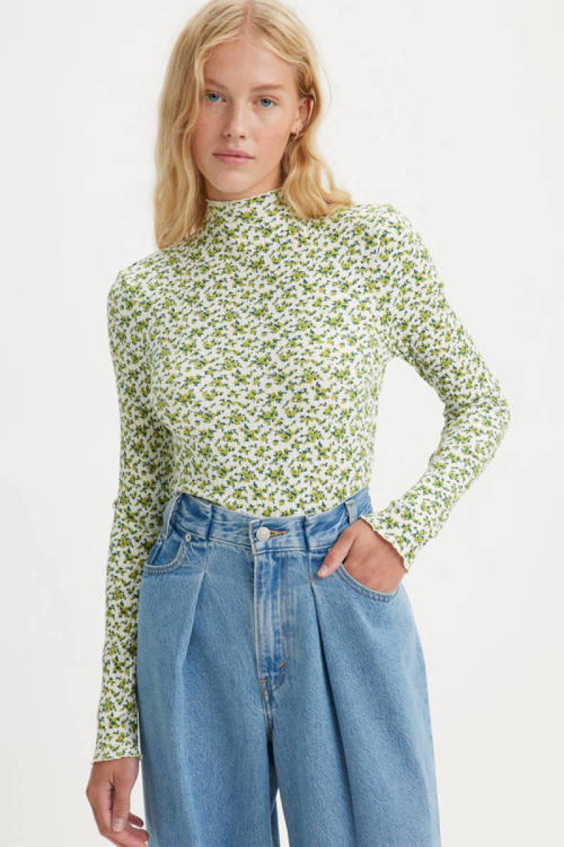 Levi's gebloemde top groen