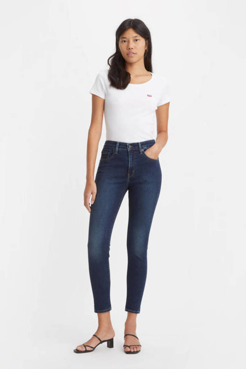 Levi's 721 high waist skinny jeans dark blue denim