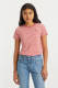 Levi's gestreept T-shirt Perfect roze/wit