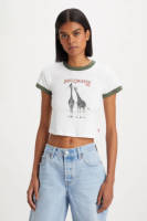Levi's T-shirt met printopdruk wit/groen