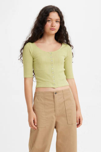 Levi's gebreide top limegroen