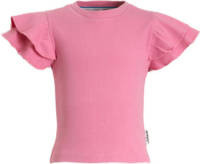 Me & My Monkey ribgebreide top Marilou met ruches roze
