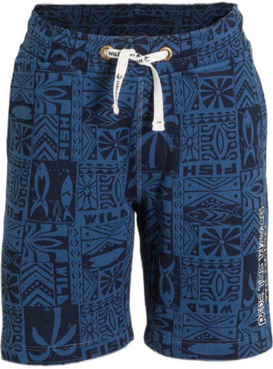 Wildfish short Maykel van biologisch katoen blauw