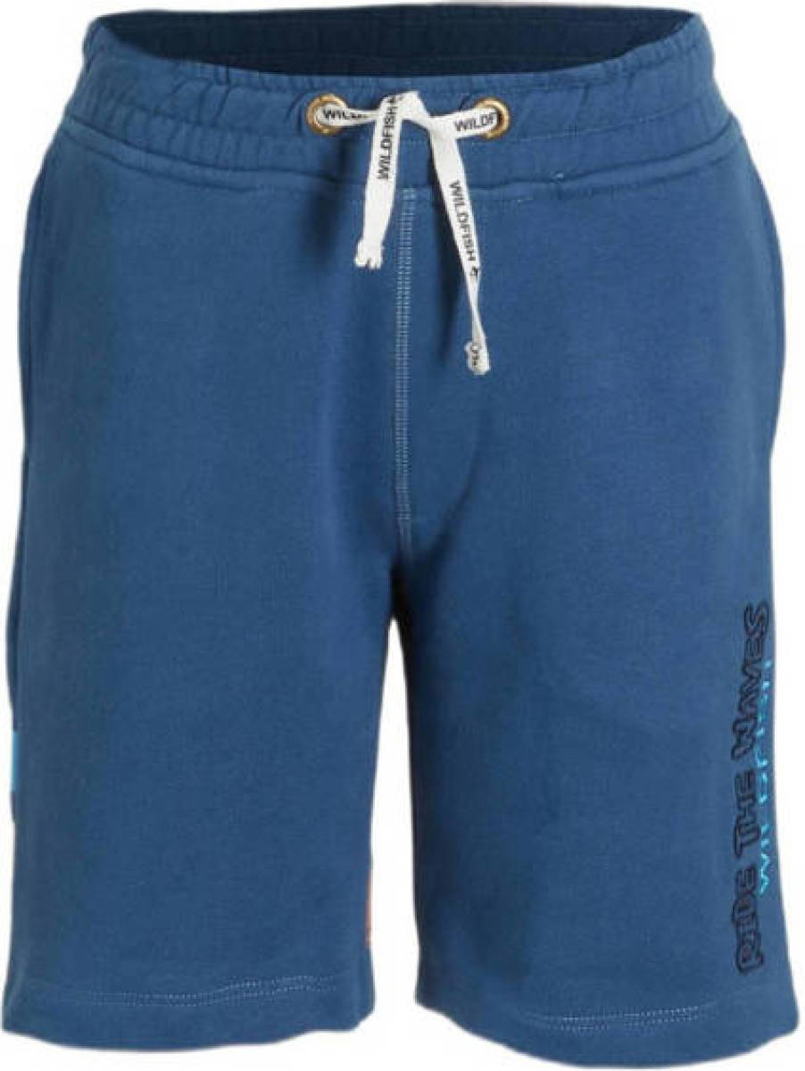 Wildfish short Maykel van biologisch katoen blauw/multi