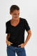 SELECTED FEMME T-shirt SLFESSENTIAL van biologisch katoen zwart