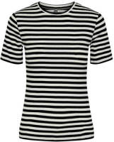 PIECES gestreept T-shirt PCRUKA zwart/wit
