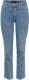 PIECES cropped straight fit jeans PCDELLY light blue