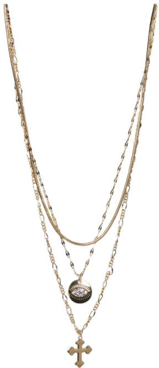 PIECES gelaagde ketting PCBELLA goudkleurig