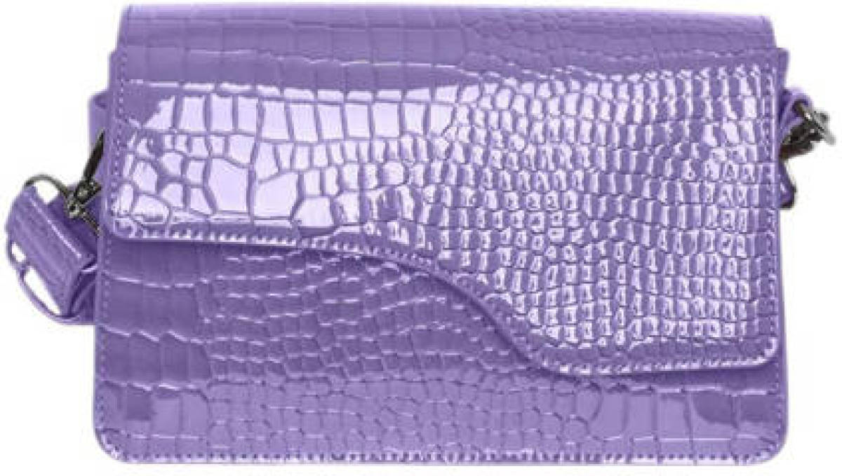 PIECES crossbody tas PCBUNNA met crocoprint paars