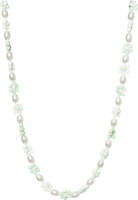 PIECES ketting PCBEDUDI met bloemen parelmoer/lichtgroen