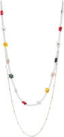 PIECES ketting PCBULIE met bloemen goudkleurig