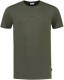 Purewhite T-shirt met backprint army green