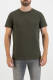 Purewhite T-shirt met backprint army green