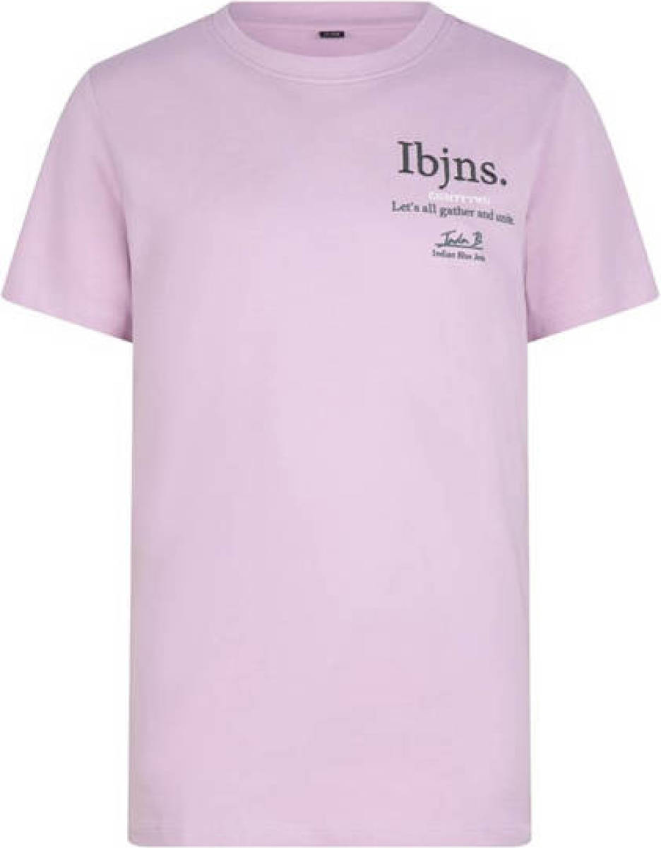 Indian Blue Jeans T-shirt met backprint lila