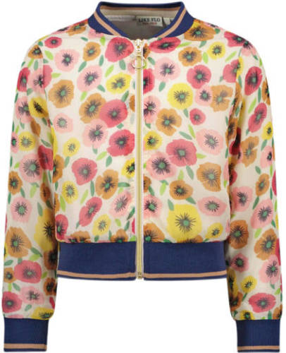 Like Flo gebloemde baseball jacket multicolor