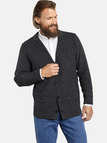 Jan Vanderstorm gemêleerd colbert Plus Size Asger donkergrijs