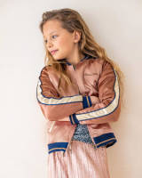 Like Flo T-shirt met all over print en ruches blauw