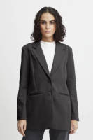 ICHI blazer IHKATE van gerecycled polyester zwart