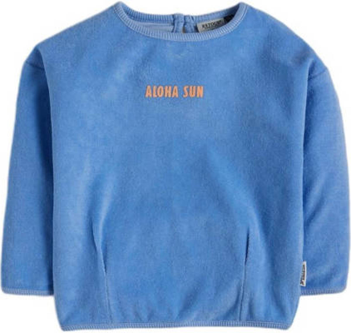 Retour Denim Retour X Anouk Matton badstof sweater Uma met tekst hemelsblauw