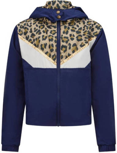 Retour Denim zomerjas Cergy met dierenprint donkerblauw/bruin