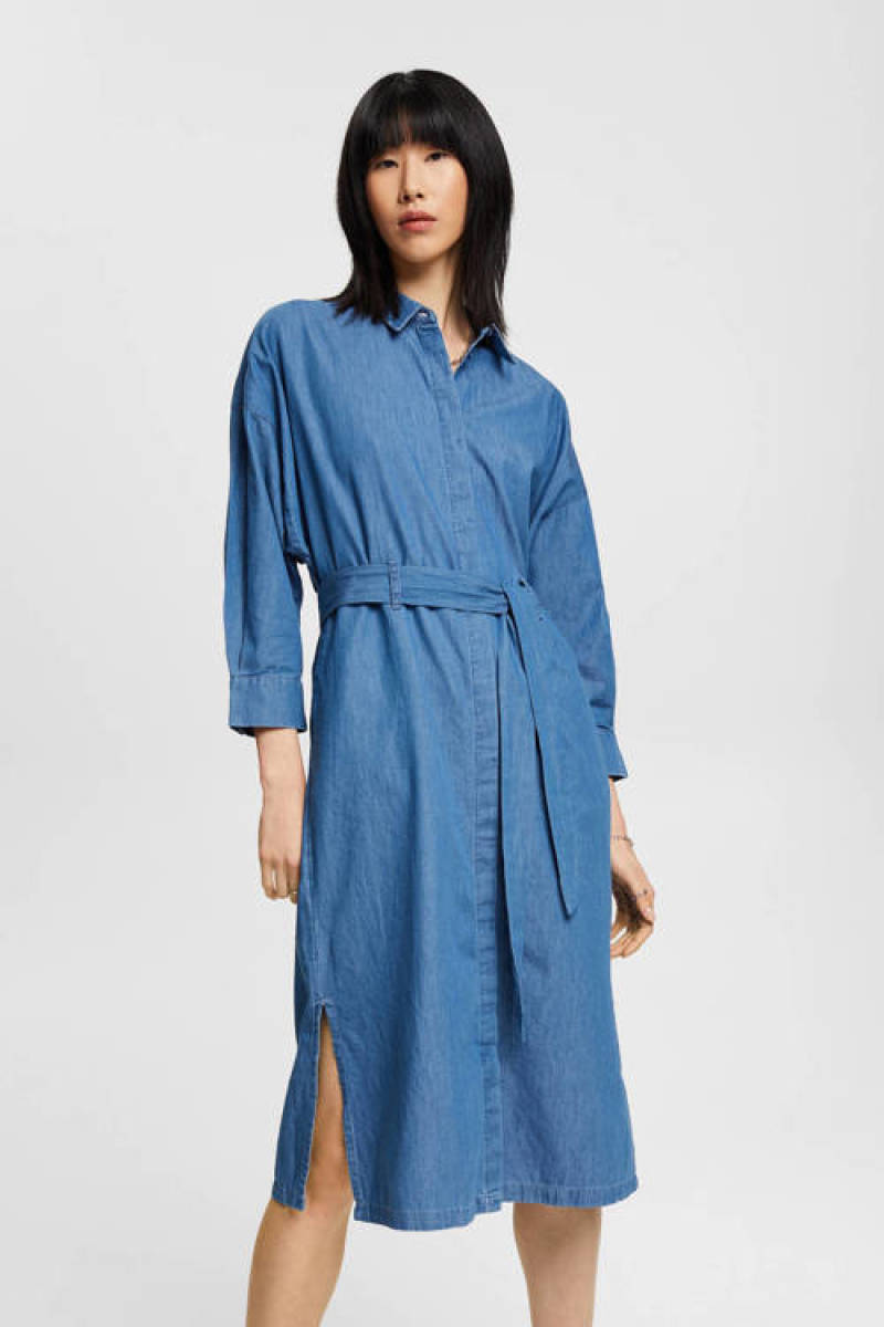 Esprit blousejurk met ceintuur