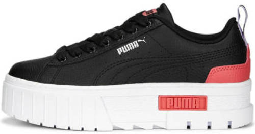 Puma Mayze Lth leren sneakers zwart/roze