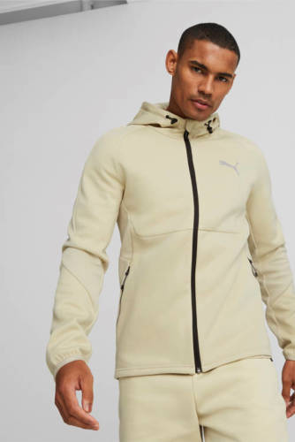 Puma sweatvest met logo beige