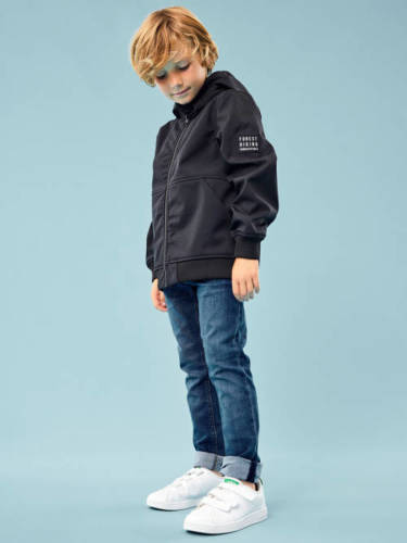 NAME IT KIDS softshell jas zomer NKMALFA zwart