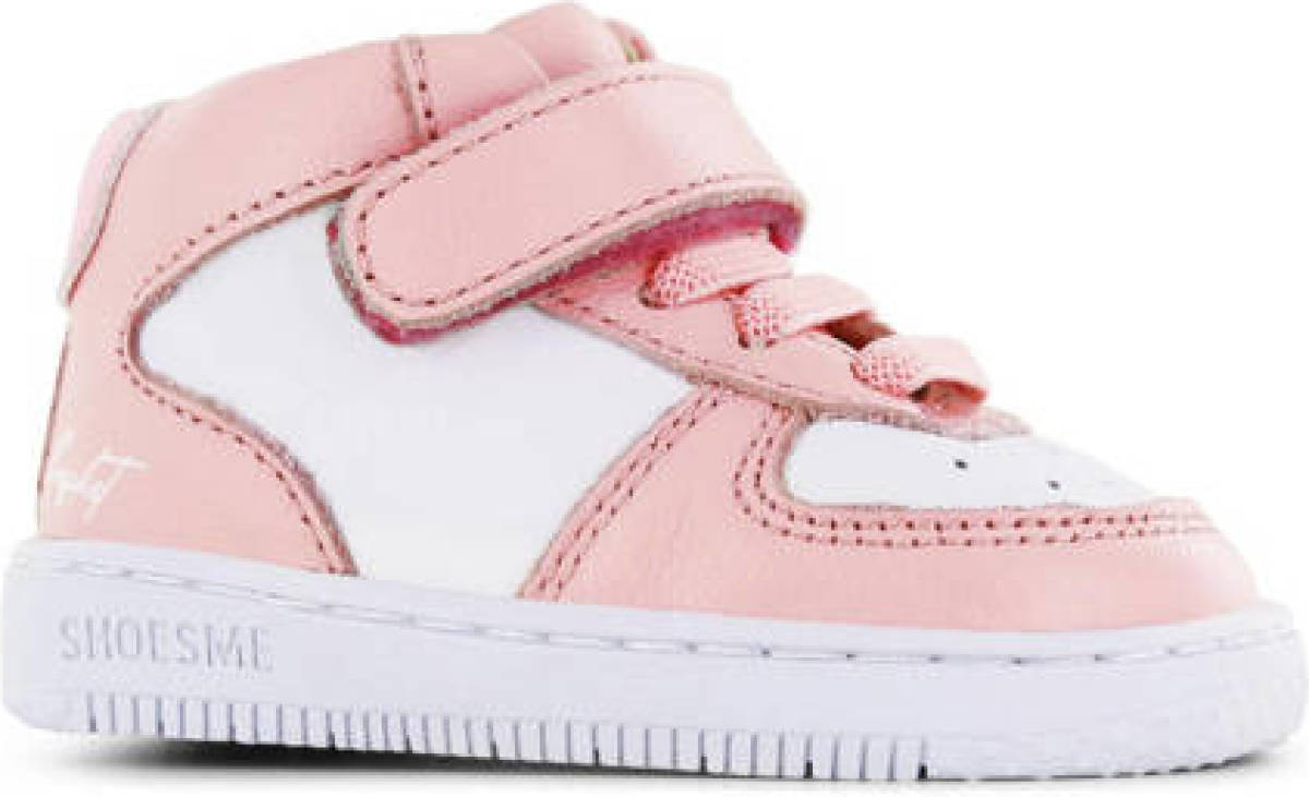 Shoesme leren sneakers roze/wit