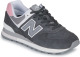 New balance 574 sneakers zwart/grijs/roze