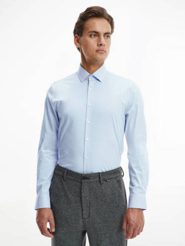 Calvin klein slim fit overhemd calm blue