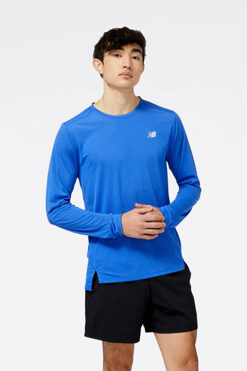 New balance hardloop T-shirt Accelerate kobalt