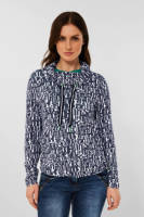 CECIL trui met tekst donkerblauw/wit