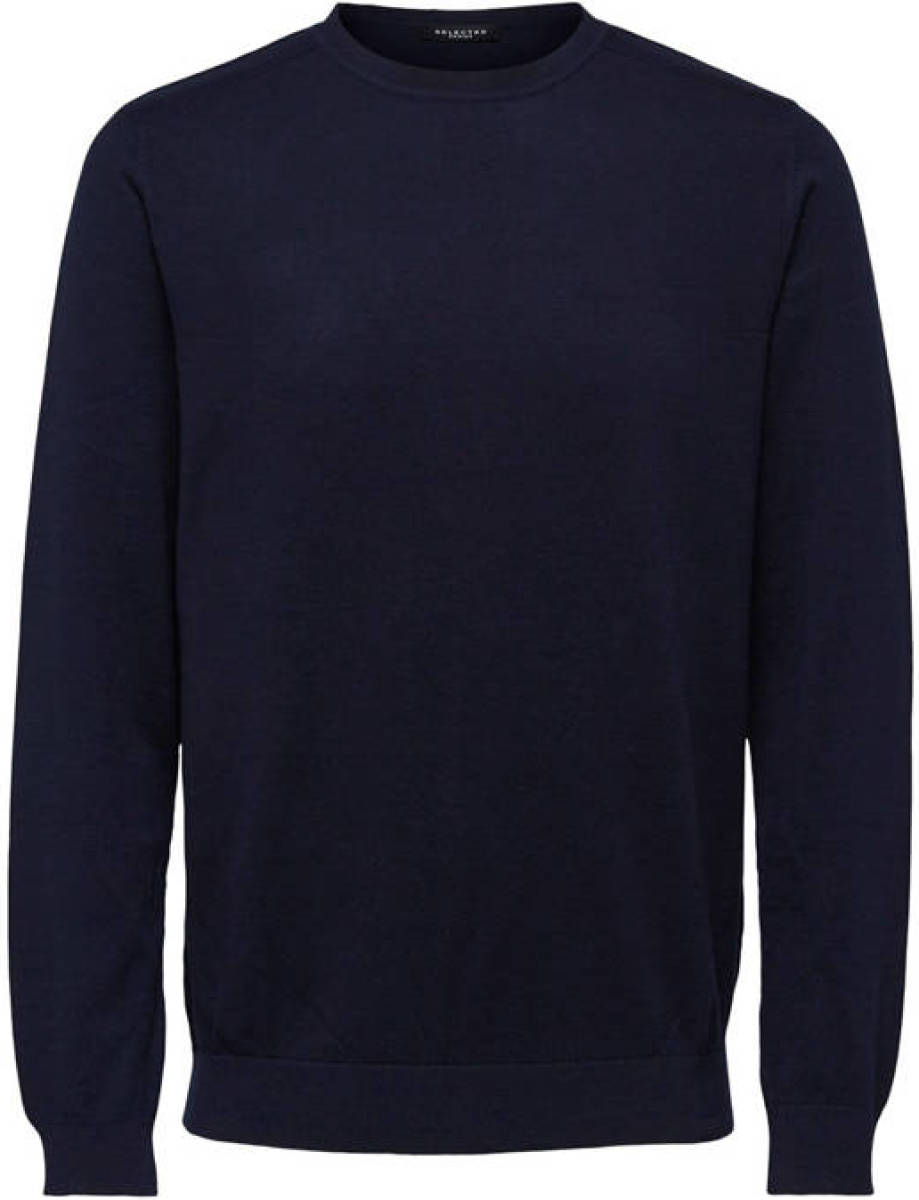 SELECTED HOMME fijngebreide trui donkerblauw