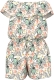 NAME IT KIDS gebloemde jumpsuit NKFVINAYA van gerecycled polyester ecru/zalm/groen