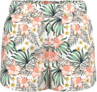 NAME IT KIDS gebloemde short NKFVINAYA van gerecycled polyester wit/multicolor