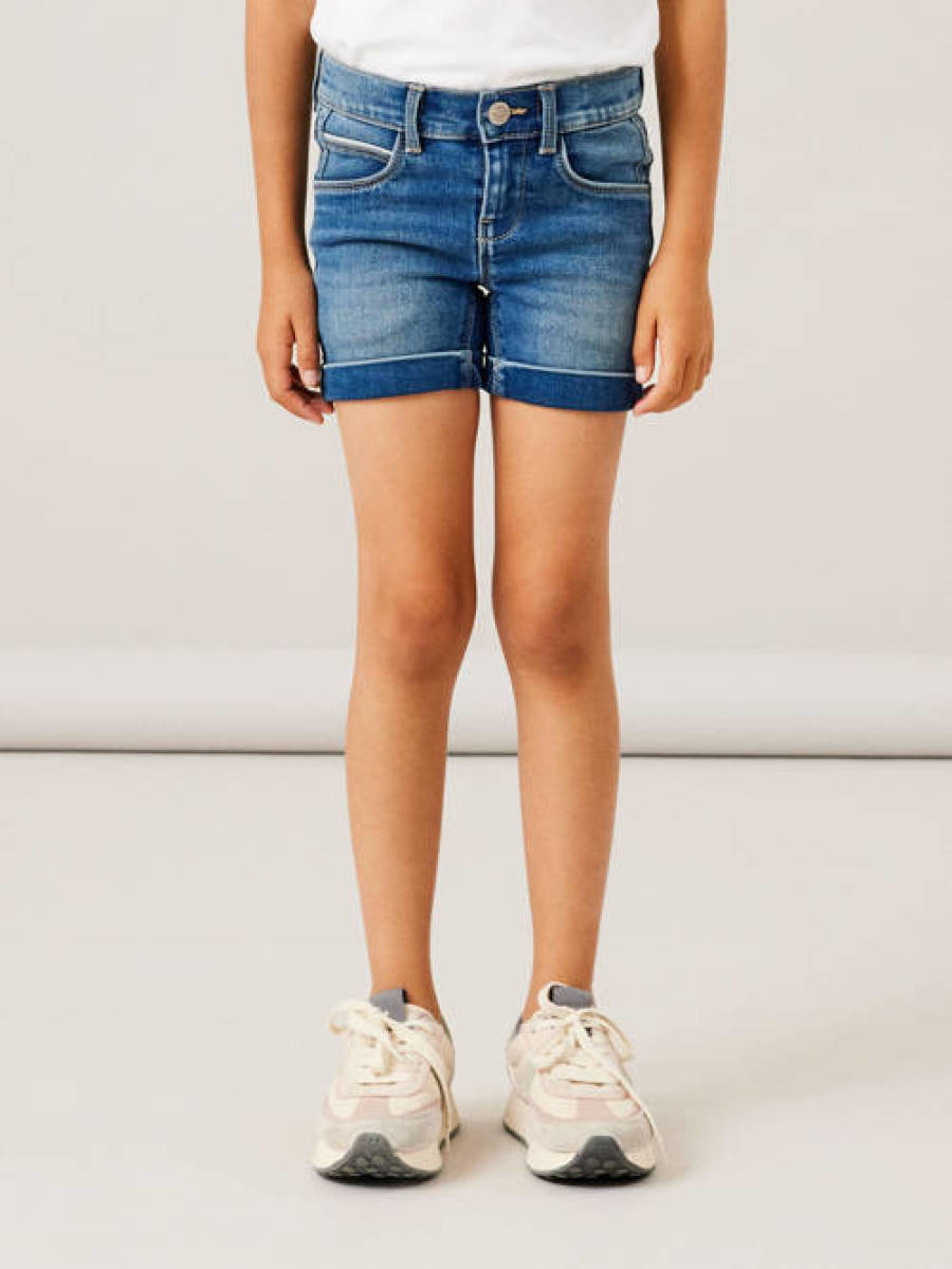 NAME IT KIDS slim fit denim short NKFSALLI medium blue denim