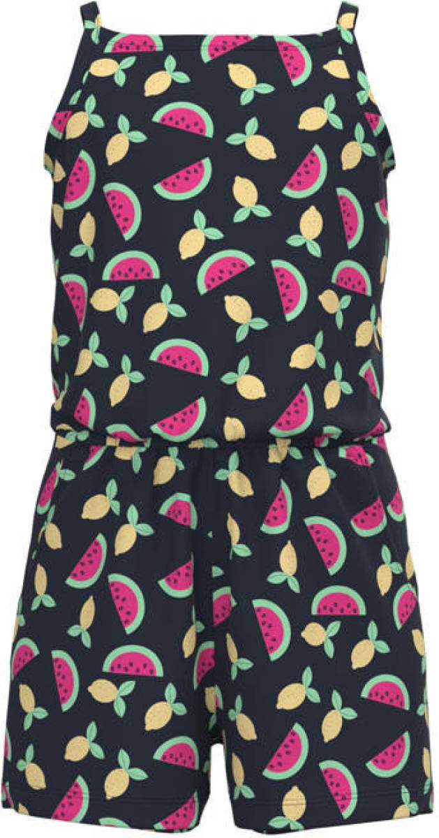 NAME IT KIDS jumpsuit NKFVIGGA met all over print donkerblauw/multicolor