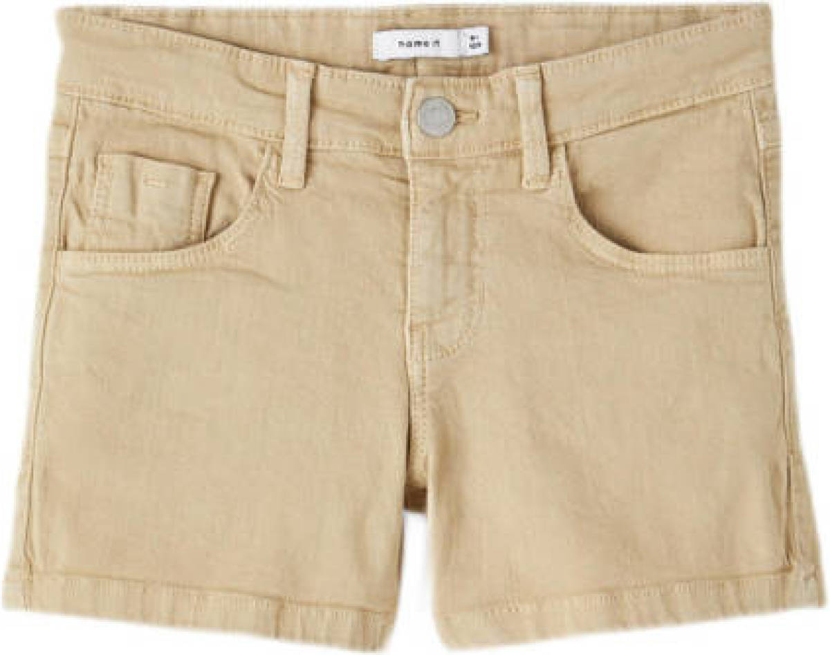 NAME IT KIDS regular fit short NKFROSE zand