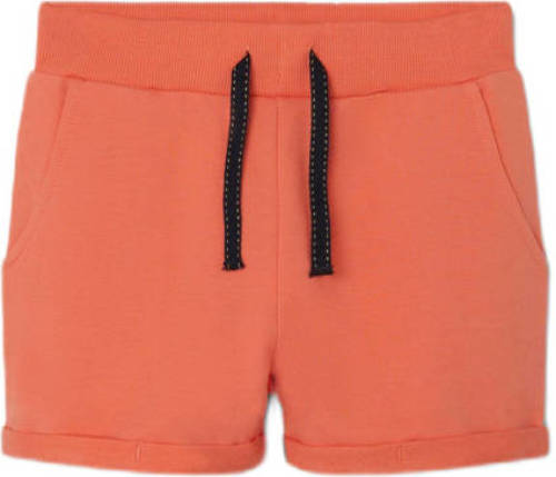 NAME IT KIDS sweatshort NKFVOLTA koraal