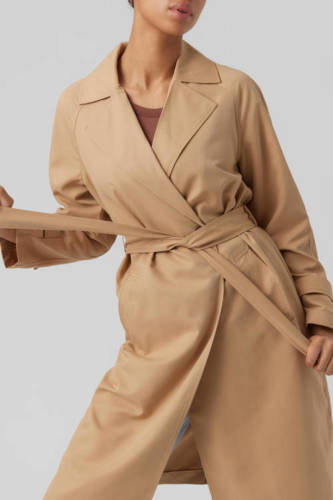 VERO MODA trenchcoat zomer VMLOU met ceintuur beige