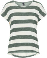 VERO MODA gestreept T-shirt VMWIDE donkergroen/wit