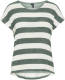 VERO MODA gestreept T-shirt VMWIDE donkergroen/wit