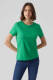 VERO MODA T-shirt VMPAULA van biologisch katoen groen
