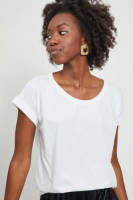 VILA T-shirt VIDREAMERS met biologisch katoen wit