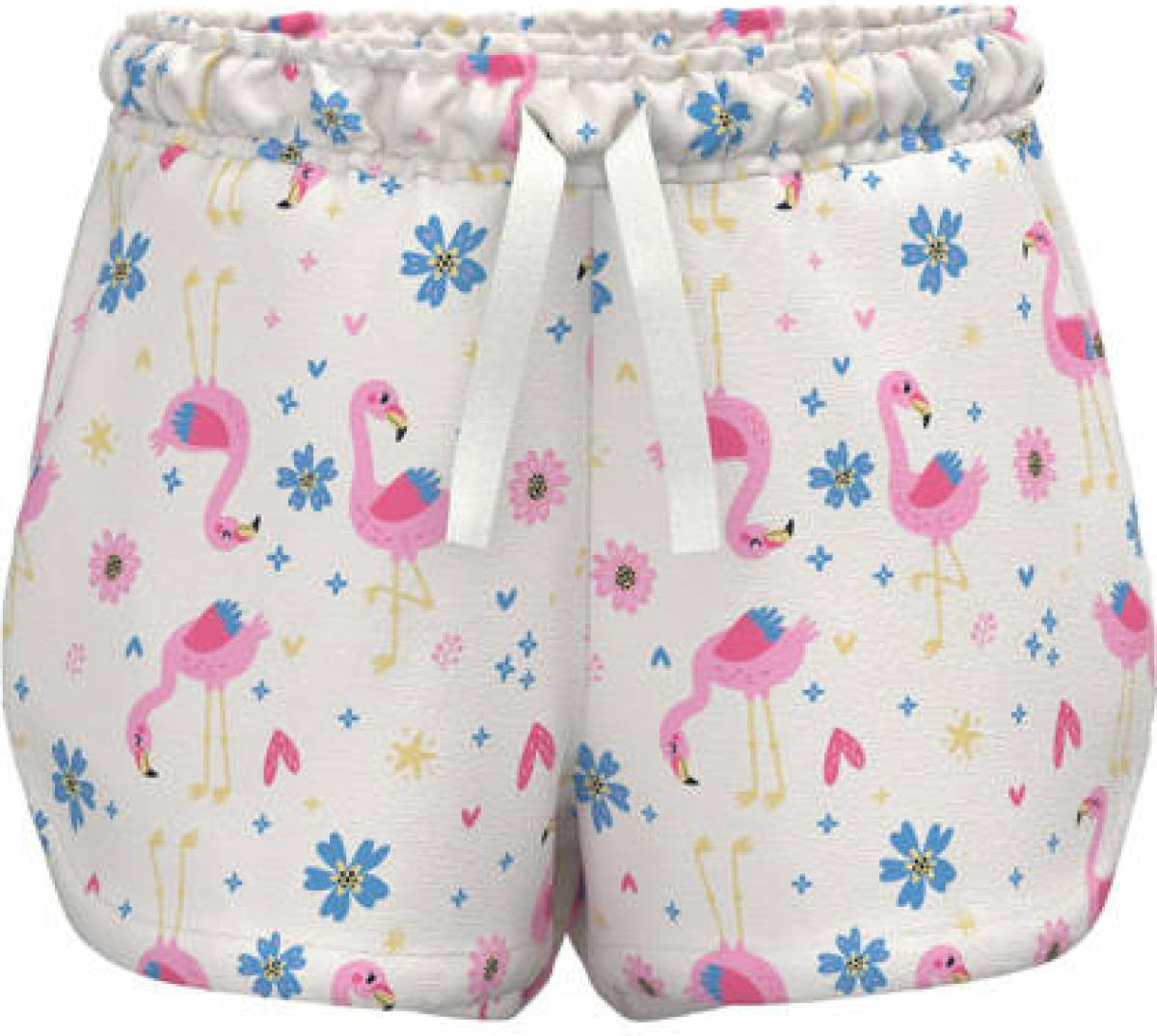 NAME IT MINI short NMFVIGGA met all over print wit/roze/blauw