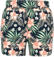 NAME IT MINI gebloemde short NMFVINAYA van gerecycled polyester donkerblauw/groen/zalm