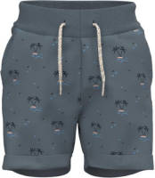 NAME IT MINI regular fit sweatshort NMMVERMO AOP LONG SWE SHORTS UNB F NOOS met all over print grijsblauw