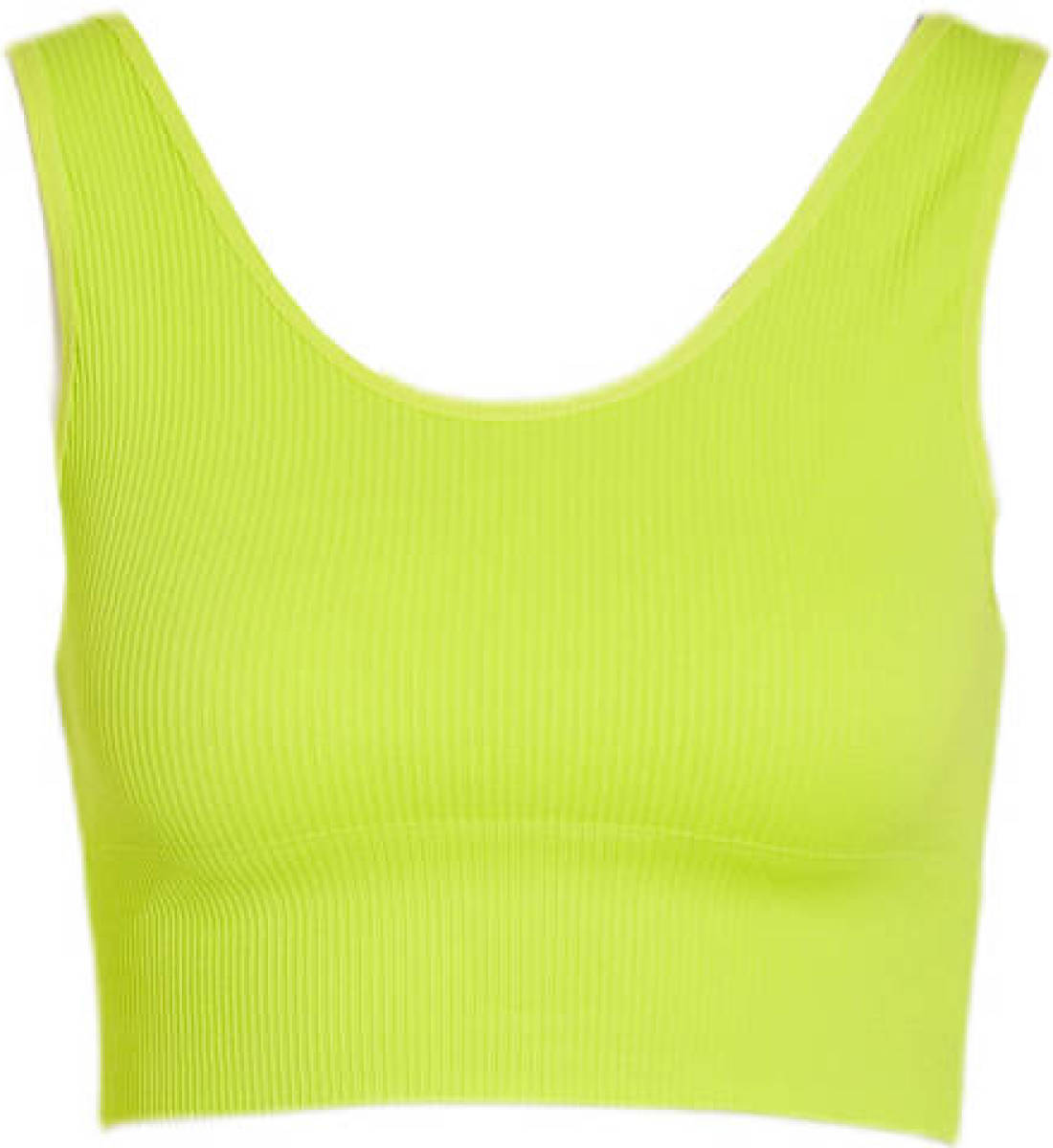 TheJoggConcept sporttop rib limegroen